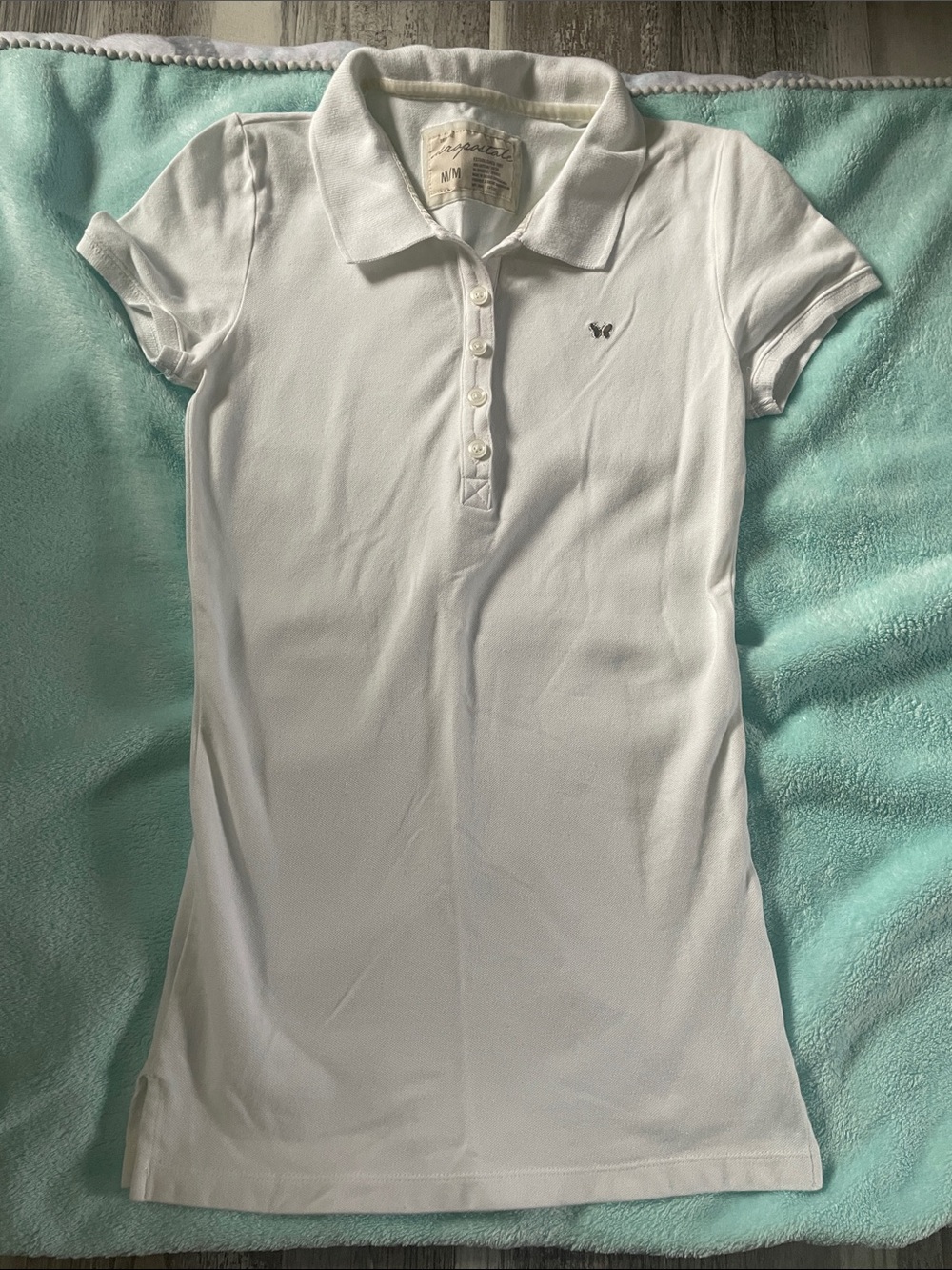 Aeropostale White Collared Polo Shirt